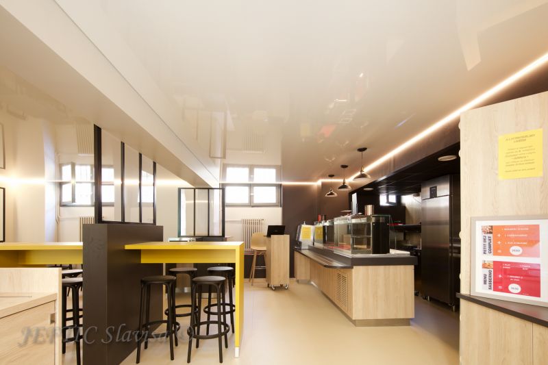 Plafond tendu chauffant rayonnant commerce et magasin marseille